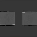 Black Modern Refrigerator and Freezer with Upright Design and Textured Surface