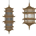 Chandelier Pavilion Chandelier Pavilion Chandelier Ancient Chandelier Pavilion Piece Decorative Chandelier Pavilion Decorative Lamp 3d model