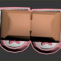 Children's Legs In Pink Shoes With White Trim And Bow Details