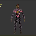Spider Man Superhero Character In Black Red Costume With Spider Logo Design