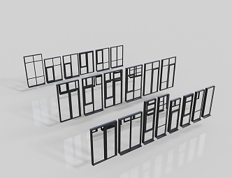 Aluminum alloy window 3d model