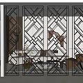 Modern Partition Metal Partition 3d model