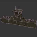 Robust Green Train Bogie With Metal Structure And Heavy Duty Wheels