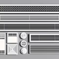 Different Air Conditioner Vent Styles With Various Designs For Home Interior Decoration 3d model