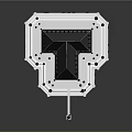 White Castle Inspired Building Featuring Black Roof Turrets Arches And Multi Layer Design