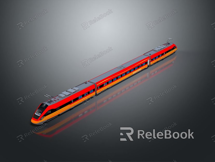 Train Light Rail Metro High Speed Rail EMU Train High Speed Train High Speed Train High Speed Locomotive EMU model