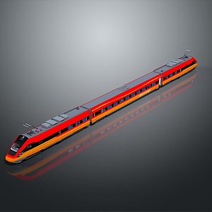 Train Light Rail Metro High Speed Rail EMU Train High Speed Train High Speed Train High Speed Locomotive EMU 3d model