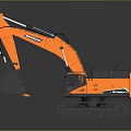 Orange Doosan Modern Heavy Duty Crawler Excavator With Large Bucket And Tracks