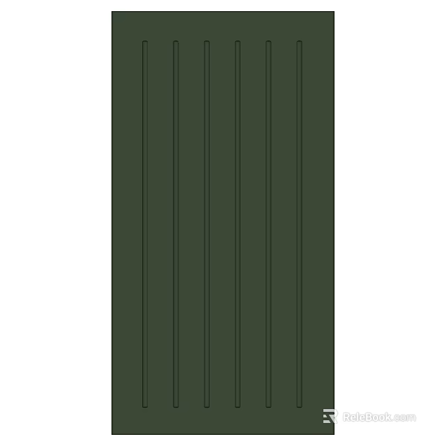 Dark Green Vertical Striped Decorative Background With Smooth Textured Surface 3d model 