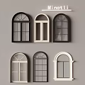 Elegant Casement Windows In Black White And Gray With Classic Grid Designs