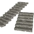 Modern Bluestone Slab Steps Landscape Park Steps Natural Slab Steps Old Slab Steps Stone Steps Rural Stone Steps Old Strip Stone Block Stone Old Slab 3d model