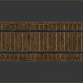 Wooden Bridge Structure With Railings Support Posts And Wooden Planks