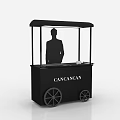 Elegant Floral Display Decoration With Black And White Flower Carts Design