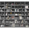 Modern Bookcase Multi-layer Bookcase Books 3d model