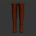 Red Over the Knee Boots With High Heel Fashionable Daily Wear Style