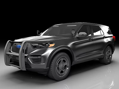Sleek Black SUV With Rugged Front Grille And Sturdy Alloy Wheels 3d model