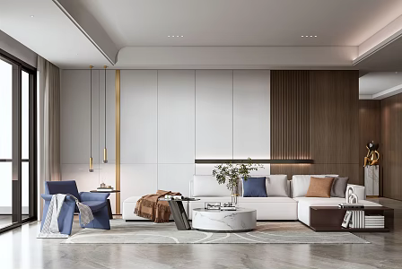 modern living room 3d model