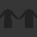Two Silver Quilted Coats Display With Open Sleeves And Shiny Fabric Texture