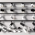 Various Styles Black And White Downlights And Spotlights Track Mounted Lighting Fixtures