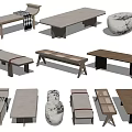 Modern Sofa Bench 3d model