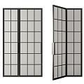 glass door metal frame glass door 3d model