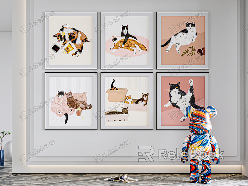 Modern Animal Painting Decorative Hanging Painting model