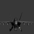 American F18 aircraft 3d model