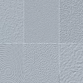 Silver Textured Wall Decor With Multiple Patterned Panels For Modern Interiors