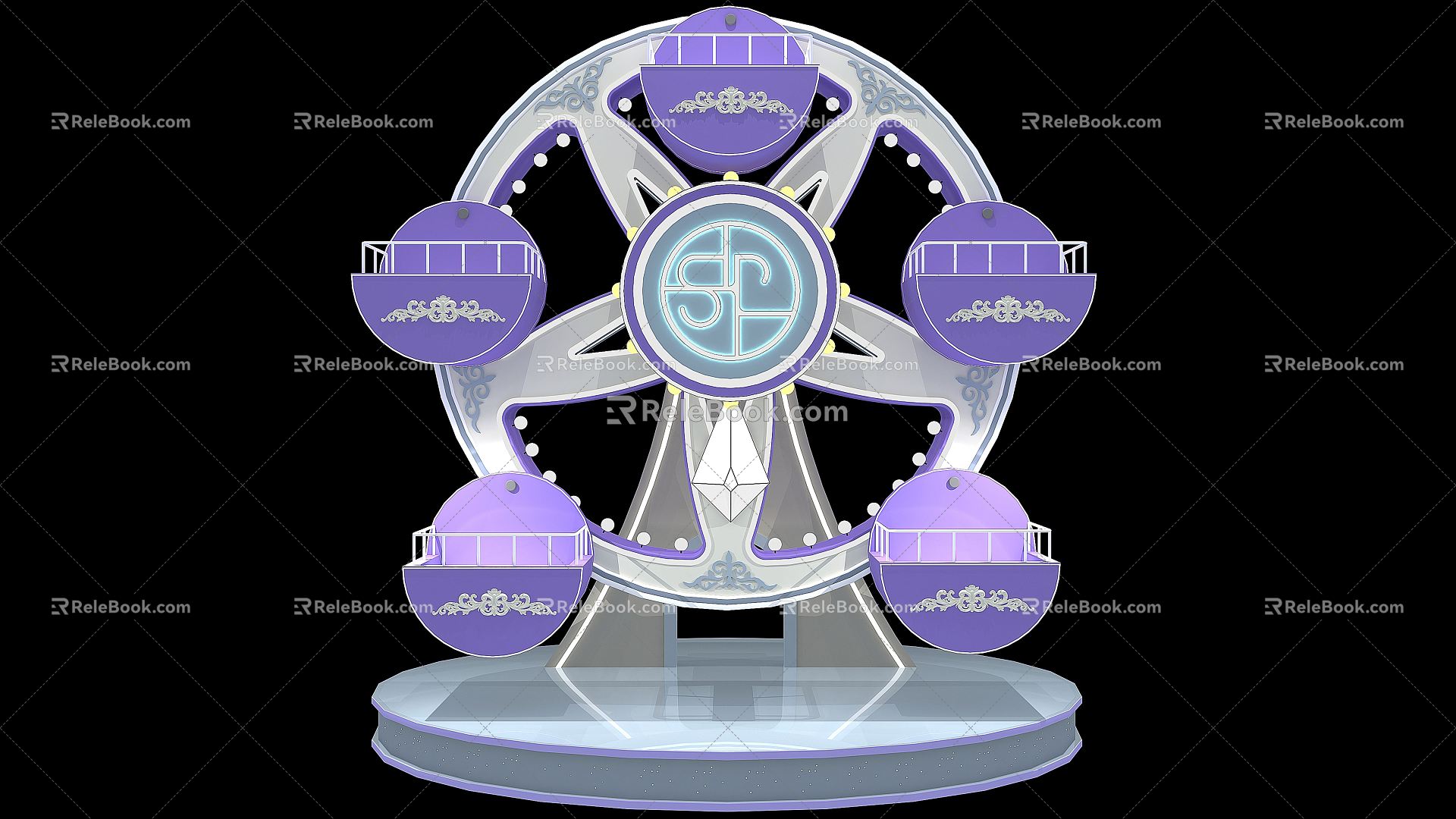 Modern Ferris Wheel 3d model