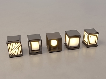 Landscape lights outdoor lights lawn lights lawn lights garden floor lights garden lights creative landscape lights 3d model