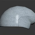 Light Blue Knitted Beanie Hat With Fine Texture And Reflection On Dark Background 3d model