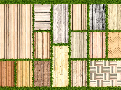 Wooden Flooring Design Options With Various Patterns Textures And Colors 3d model