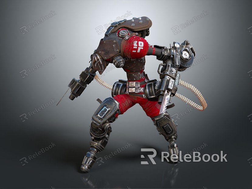 Industrial LOFT Robot Iron Man Mech Warrior Machine Battlearm Mechanical Battlearm Machine Fighter Robot model