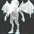 Mysterious Aquatic Creature With Green Skin Tentacles Yellow Eyes Bat Wings And Clawed Feet