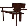 Modern Wooden Leisure Chair With Minimalist Design Sturdy Armrests And Sleek Structure