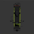 Yellow and Black Electric Scooter with Front Rack Rear Carrier Modern Design and Black Seat