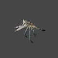 Realistic 3D Rendering Of Blue Spotted Crab With Extended Claws And Legs