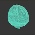 Decorative Bronze Circular Relief Plaque With Horse Rider Design And State Inscription For Home Decor