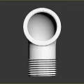 Water pipe elbow pipe water pipe valve iron pipe fitting flange tee joint pipe 3d model