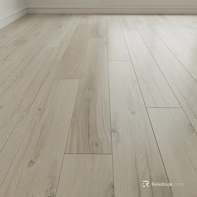 Light Colored Wooden Floor Planks With Natural Oak Texture For Interior Design 3d model 