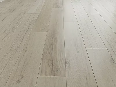 Light Colored Wooden Floor Planks With Natural Oak Texture For Interior Design 3d model