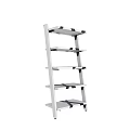 Wooden Bookshelf With Multi Tiered Shelves Filled With Books Decorative Vases And Photo Frame