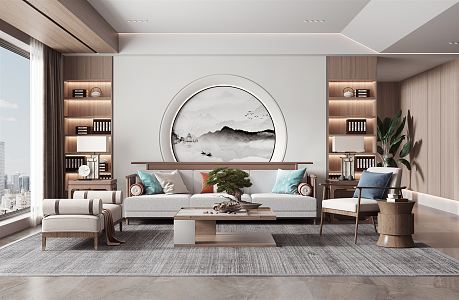 New Chinese Living Room 3d model