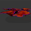 Vibrant Red Flower Shaped Vegetable With Pink Edges On Dark Background