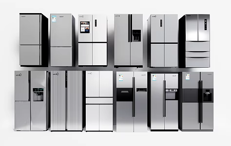 Modern Refrigerator Double Door Refrigerator Single Door Refrigerator 3d model