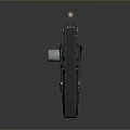 Black Tactical Gun with KR Logo Magazine and Single Bullet