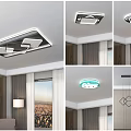 Modern Ceiling Light Designs With Sleek LED Lighting For Stylish Living Room Interior