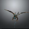 Ornate Fantasy Dragon Character With Purple Gold Scales Winged Design And Clawed Features