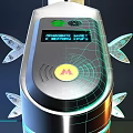 Silver Cylindrical Device With Black Top Panel Yellow Logo Green Ring Light And Metal Parts