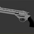 Silver Revolver With Black Grip And Detailed Metal Design Features